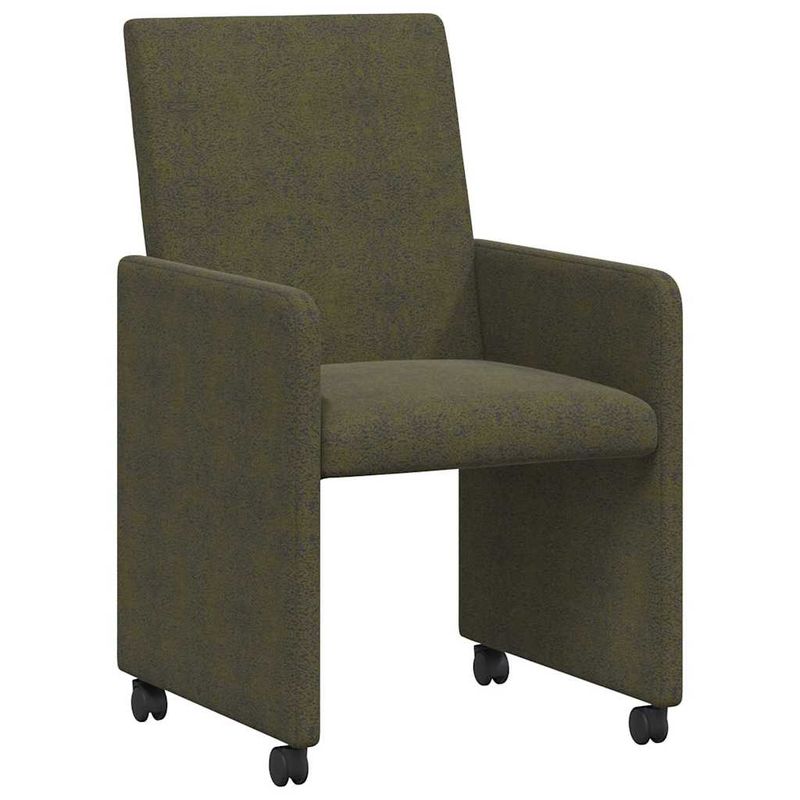 Casa si Gradina - Mobilier - Scaune si fotolii - Scaune - Scaune de dining cu roti 2 pcs Verde militar 57 x 66 x 94 cm - Infinity.ro
