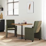 Casa si Gradina - Mobilier - Scaune si fotolii - Scaune - Scaune de dining cu roti 2 pcs Verde militar 57 x 66 x 94 cm - Infinity.ro