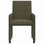 Casa si Gradina - Mobilier - Scaune si fotolii - Scaune - Scaune de dining cu roti 2 pcs Verde militar 57 x 66 x 94 cm - Infinity.ro