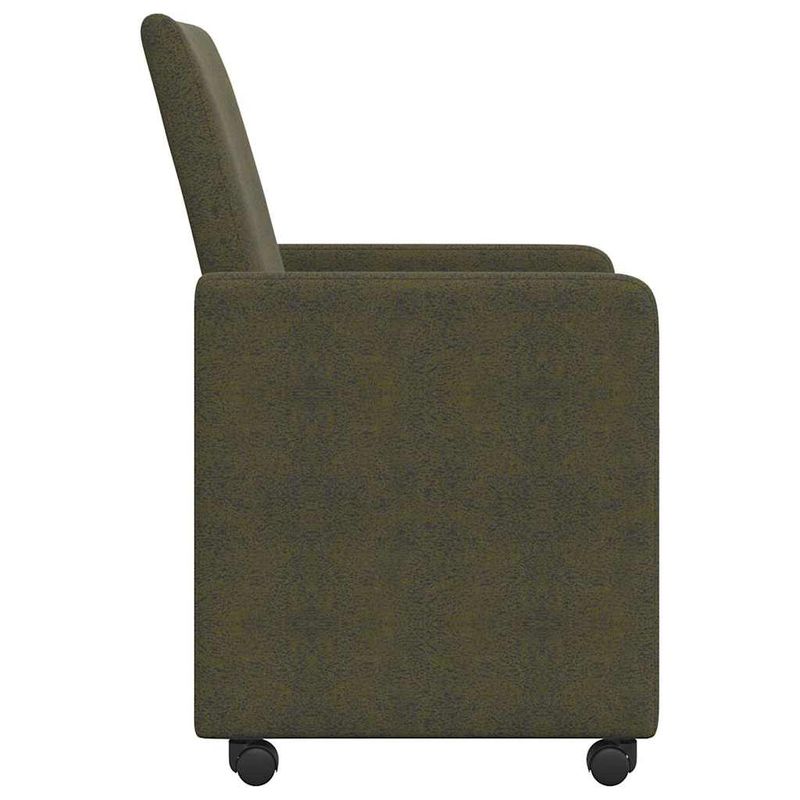 Casa si Gradina - Mobilier - Scaune si fotolii - Scaune - Scaune de dining cu roti 2 pcs Verde militar 57 x 66 x 94 cm - Infinity.ro