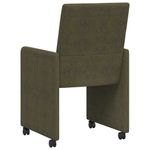 Casa si Gradina - Mobilier - Scaune si fotolii - Scaune - Scaune de dining cu roti 2 pcs Verde militar 57 x 66 x 94 cm - Infinity.ro