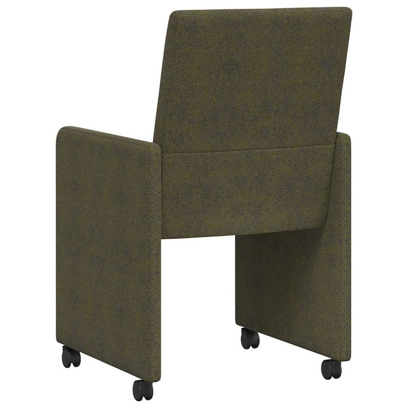Casa si Gradina - Mobilier - Scaune si fotolii - Scaune - Scaune de dining cu roti 2 pcs Verde militar 57 x 66 x 94 cm - Infinity.ro