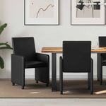 Casa si Gradina - Mobilier - Scaune si fotolii - Scaune - Scaune de dining 2 pcs Negru 57 x 66 x 94 cm Piele artificiala - Infinity.ro