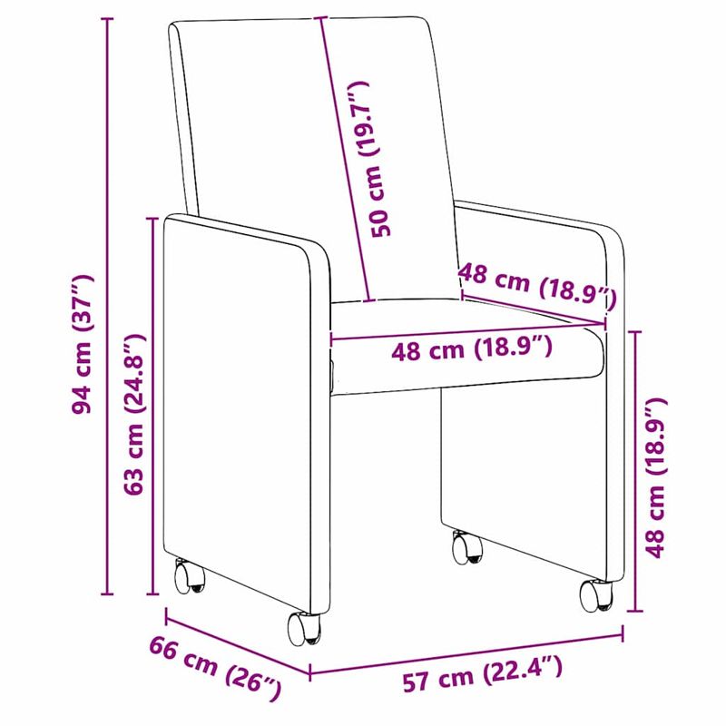 Casa si Gradina - Mobilier - Scaune si fotolii - Scaune - Scaune de dining 2 pcs Negru 57 x 66 x 94 cm Piele artificiala - Infinity.ro