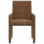 Casa si Gradina - Mobilier - Scaune si fotolii - Scaune - Scaune de dining cu roti 2 pcs Maro 57 x 66 x 94 cm - Infinity.ro