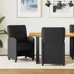 Casa si Gradina - Mobilier - Scaune si fotolii - Scaune - Scaune de dining cu roti 2 pcs Negru 57 x 67 x 95 cm tesatura - Infinity.ro