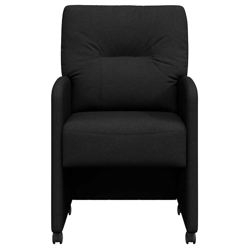 Casa si Gradina - Mobilier - Scaune si fotolii - Scaune - Scaune de dining cu roti 2 pcs Negru 57 x 67 x 95 cm tesatura - Infinity.ro