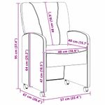 Casa si Gradina - Mobilier - Scaune si fotolii - Scaune - Scaune de dining cu roti 2 pcs Negru 57 x 67 x 95 cm tesatura - Infinity.ro