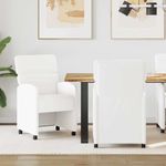 Casa si Gradina - Mobilier - Scaune si fotolii - Scaune - Scaune de dining 2 pcs Alb 58 x 65 x 98 cm Piele artificiala - Infinity.ro