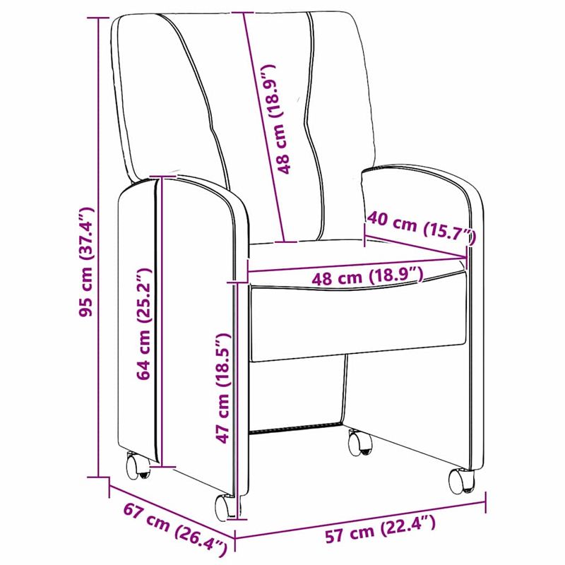 Casa si Gradina - Mobilier - Scaune si fotolii - Scaune - Scaune de dining 2 pcs Maro inchis 57 x 67 x 95 cm tesatura - Infinity.ro
