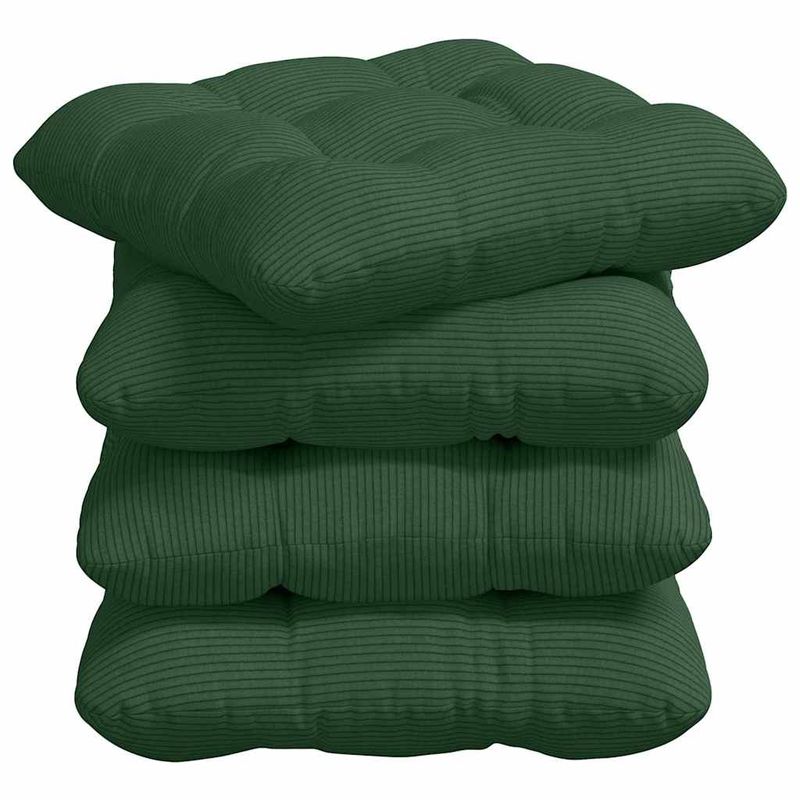 Casa si Gradina - Textile si covoare - Perne si pilote - Perne decorative - Perne de Sezut 4 pcs Verde inchis 40 x 40 cm - Infinity.ro