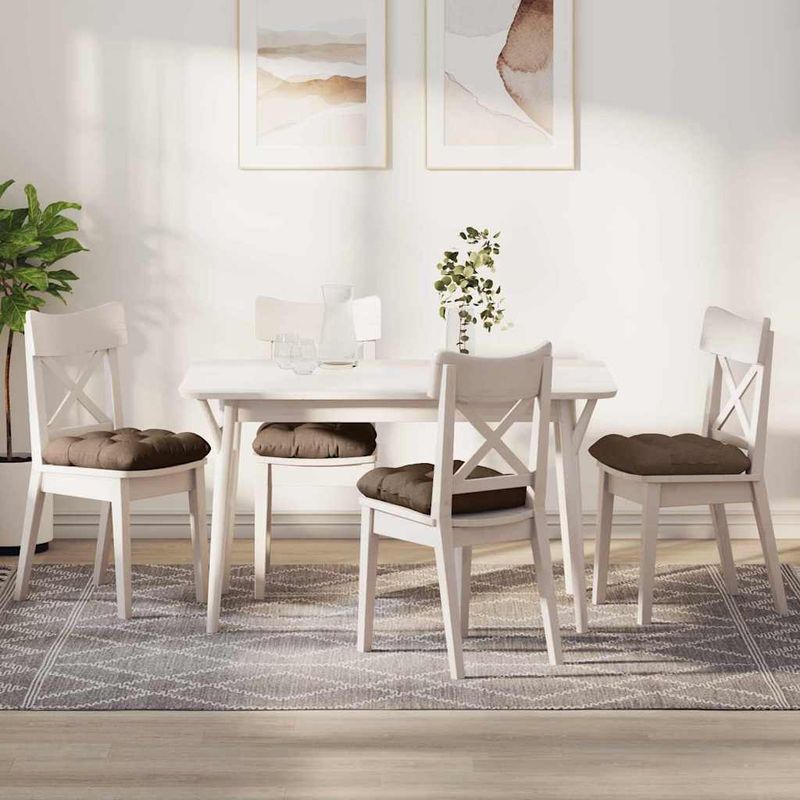 Casa si Gradina - Textile si covoare - Perne si pilote - Perne decorative - Perne de Sezut 4 pcs Maro 40 x 40 x 12 cm tesatura - Infinity.ro