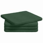 Casa si Gradina - Textile si covoare - Perne si pilote - Perne decorative - Perne de Sezut 4 pcs Verde inchis 40 x 40 x 3 cm - Infinity.ro