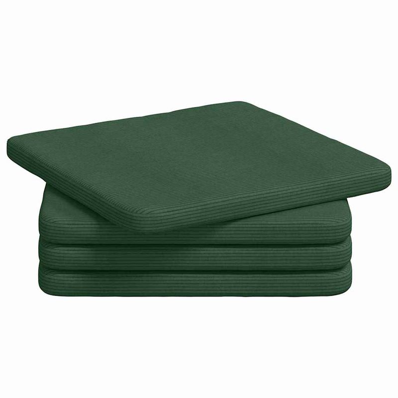 Casa si Gradina - Textile si covoare - Perne si pilote - Perne decorative - Perne de Sezut 4 pcs Verde inchis 40 x 40 x 3 cm - Infinity.ro