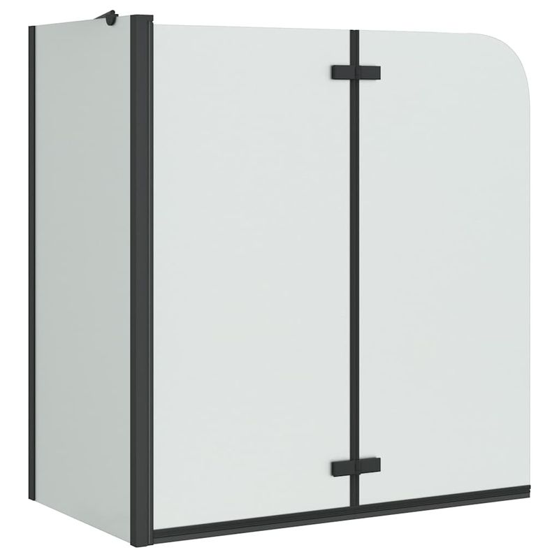 Casa si Gradina - Sanitare - Cazi si cabine de dus - Paravane si usi - Paravan dus Negru 120 x 68 x 130 cm Sticla ESG si aluminiu - Infinity.ro