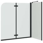 Casa si Gradina - Sanitare - Cazi si cabine de dus - Paravane si usi - Paravan dus Negru 120 x 68 x 130 cm Sticla ESG si aluminiu - Infinity.ro