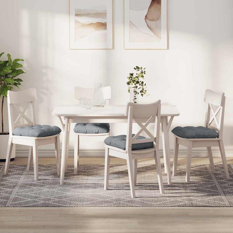 Casa si Gradina - Textile si covoare - Perne si pilote - Perne decorative - Perne de Sezut 4 pcs Gri deschis 45 x 45 x 12 cm tesatura - Infinity.ro