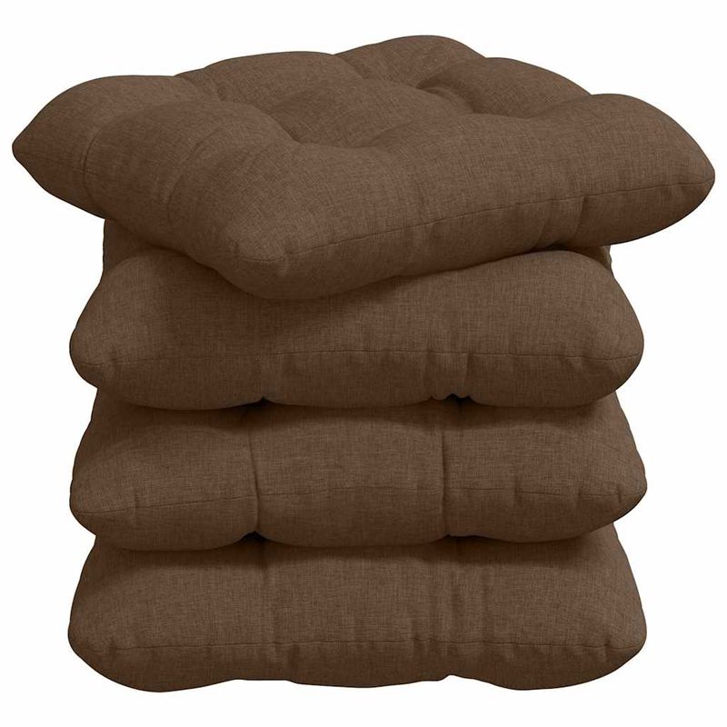 Casa si Gradina - Textile si covoare - Perne si pilote - Perne decorative - Perne de Sezut 4 pcs Maro 45 x 45 x 12 cm tesatura - Infinity.ro
