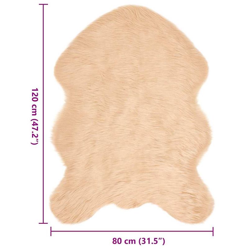 Casa si Gradina - Textile si covoare - Covoare - Covoare casa - Covor Faux din Lana de oaie Bej 80 x 120 cm Poliester - Infinity.ro