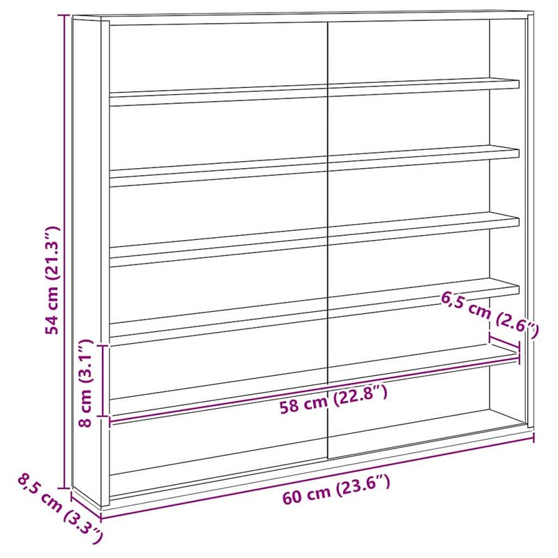 Casa si Gradina - Mobilier - Biblioteci si rafturi - Rafturi - Suport de expunere din lemn Altele Maro 60 x 8,5 x 54 cm placaj - Infinity.ro