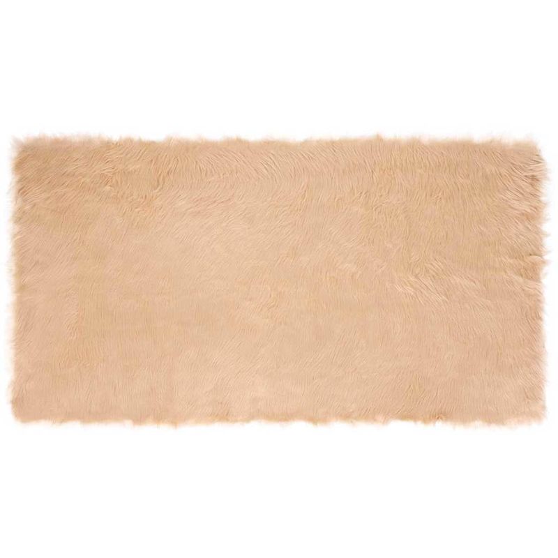 Casa si Gradina - Textile si covoare - Covoare - Covoare casa - Covor Faux din Lana de oaie Bej 60 x 110 cm Poliester - Infinity.ro