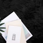 Casa si Gradina - Textile si covoare - Covoare - Covoare casa - Covor Faux din Lana de oaie Negru 60 x 110 cm Poliester - Infinity.ro