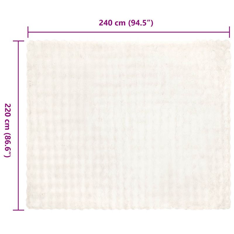Casa si Gradina - Textile si covoare - Lenjerii de pat - Cearceafuri de pat - Patura din Blana sintetica de Iepure 4 pcs Alb 220 x 240 cm - Infinity.ro