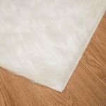 Casa si Gradina - Textile si covoare - Covoare - Covoare casa - Covor Faux din Lana de oaie Alb 120 x 120 cm Poliester - Infinity.ro