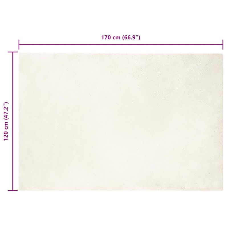 Casa si Gradina - Textile si covoare - Covoare - Covoare casa - Covor din Blana Faux de Iepure Alb 120 x 170 cm Poliester - Infinity.ro