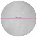Casa si Gradina - Textile si covoare - Covoare - Covoare casa - Covor din Blana Faux de Iepure Gri Ø 120 cm Poliester - Infinity.ro