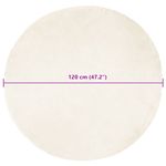 Casa si Gradina - Textile si covoare - Covoare - Covoare casa - Covor Faux din Lana de oaie Alb 120 x 120 cm Poliester - Infinity.ro