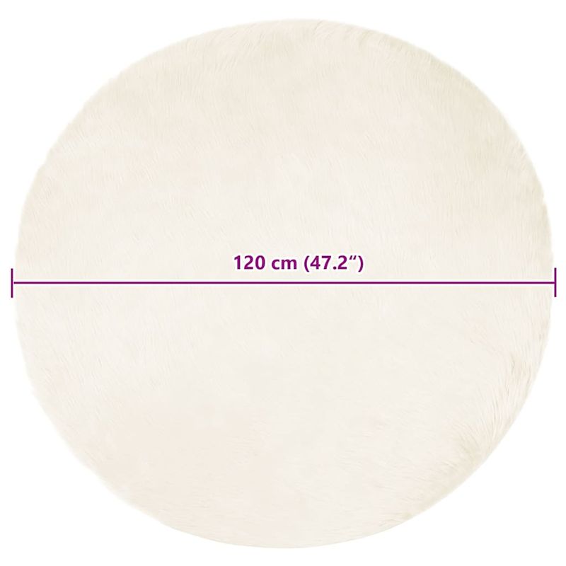 Casa si Gradina - Textile si covoare - Covoare - Covoare casa - Covor Faux din Lana de oaie Alb 120 x 120 cm Poliester - Infinity.ro