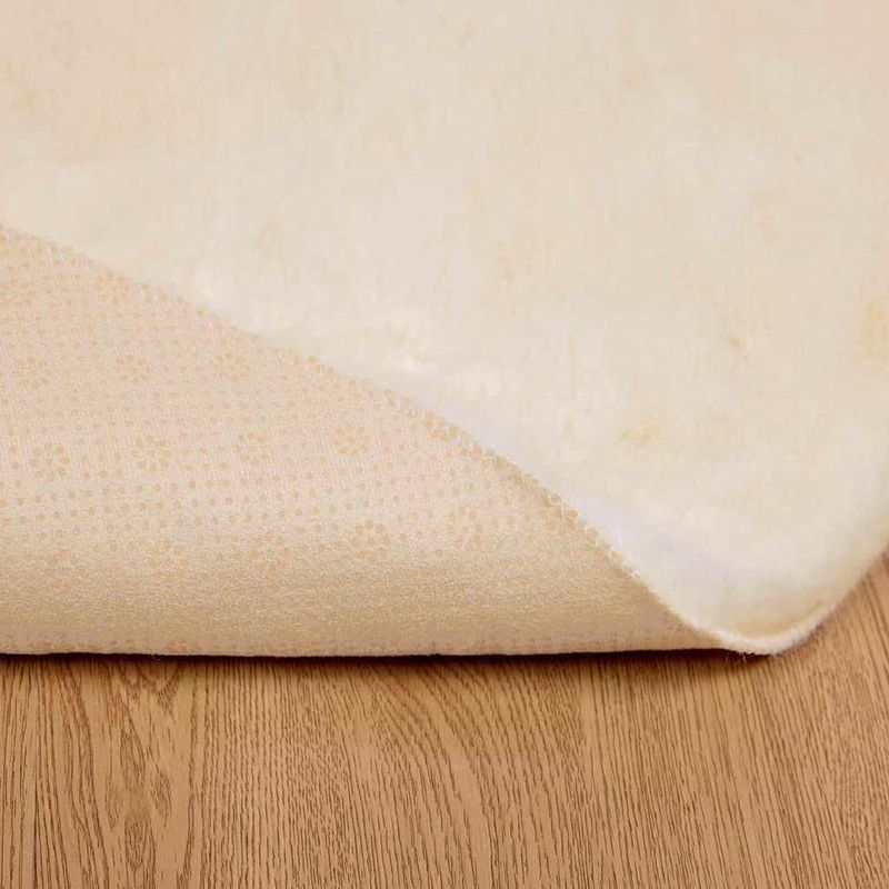 Casa si Gradina - Textile si covoare - Covoare - Covoare casa - Covor din Blana Faux de Iepure Crem Ø 120 cm Poliester - Infinity.ro