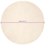 Casa si Gradina - Textile si covoare - Covoare - Covoare casa - Covor din Blana Faux de Iepure Crem Ø 120 cm Poliester - Infinity.ro