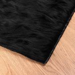 Casa si Gradina - Textile si covoare - Covoare - Covoare casa - Covor Faux din Lana de oaie Negru 140 x 200 cm Poliester - Infinity.ro