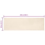 Casa si Gradina - Textile si covoare - Covoare - Covoare casa - Covor din Blana Faux de Iepure Crem 80 x 250 cm Poliester - Infinity.ro