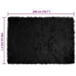Casa si Gradina - Textile si covoare - Covoare - Covoare casa - Covor Faux din Lana de oaie Negru 140 x 200 cm Poliester - Infinity.ro