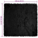 Casa si Gradina - Textile si covoare - Covoare - Covoare casa - Covor Faux din Lana de oaie Negru 120 x 120 cm Poliester - Infinity.ro