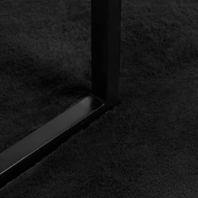 Casa si Gradina - Textile si covoare - Covoare - Covoare casa - Covor din Blana Faux de Iepure Negru Ø 200 cm Poliester - Infinity.ro