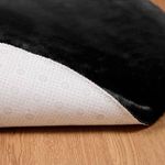 Casa si Gradina - Textile si covoare - Covoare - Covoare casa - Covor din Blana Faux de Iepure Negru Ø 200 cm Poliester - Infinity.ro