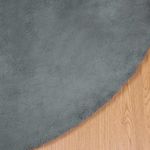 Casa si Gradina - Textile si covoare - Covoare - Covoare casa - Covor din Blana Faux de Iepure Antracit Ø 160 cm Poliester - Infinity.ro