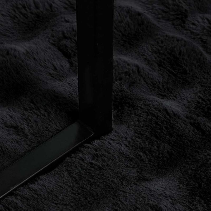 Casa si Gradina - Textile si covoare - Lenjerii de pat - Cearceafuri de pat - Patura din Blana sintetica de Iepure 4 pcs Negru 150 x 220 cm - Infinity.ro