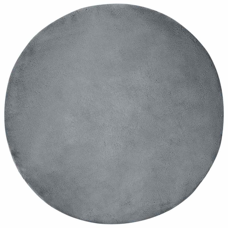 Casa si Gradina - Textile si covoare - Covoare - Covoare casa - Covor din Blana Faux de Iepure Antracit Ø 200 cm Poliester - Infinity.ro