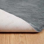 Casa si Gradina - Textile si covoare - Covoare - Covoare casa - Covor din Blana Faux de Iepure Antracit Ø 200 cm Poliester - Infinity.ro