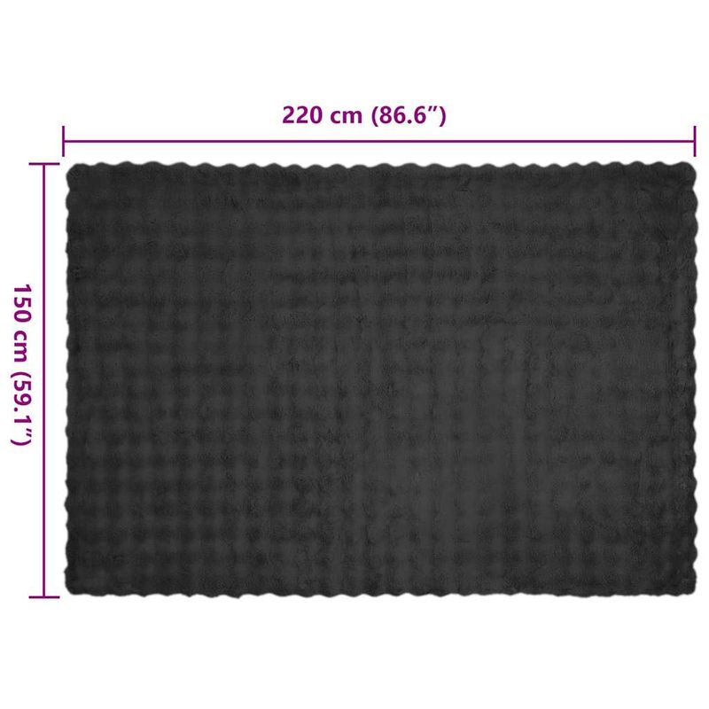 Casa si Gradina - Textile si covoare - Pături și cuverturi - Pături - Patura din Blana sintetica de Iepure 4 pcs Gri inchis - Infinity.ro