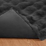 Casa si Gradina - Textile si covoare - Lenjerii de pat - Cearceafuri de pat - Patura din Blana sintetica de Iepure 4 pcs Gri inchis - Infinity.ro