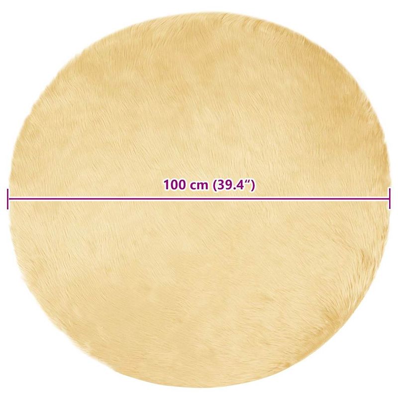 Casa si Gradina - Textile si covoare - Covoare - Covoare casa - Covor Faux din Lana de oaie Crem 100 x 100 cm Poliester - Infinity.ro