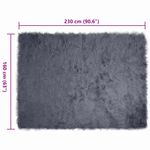 Casa si Gradina - Textile si covoare - Covoare - Covoare casa - Covor Faux din Lana de oaie Antracit 160 x 230 cm Poliester - Infinity.ro