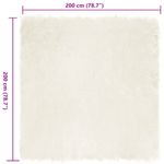 Casa si Gradina - Textile si covoare - Covoare - Covoare casa - Covor Faux din Lana de oaie Alb 200 x 200 cm Poliester - Infinity.ro