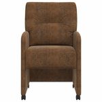 Casa si Gradina - Mobilier - Scaune si fotolii - Scaune - Scaune de dining cu roti 2 pcs Maro 57 x 67 x 95 cm - Infinity.ro